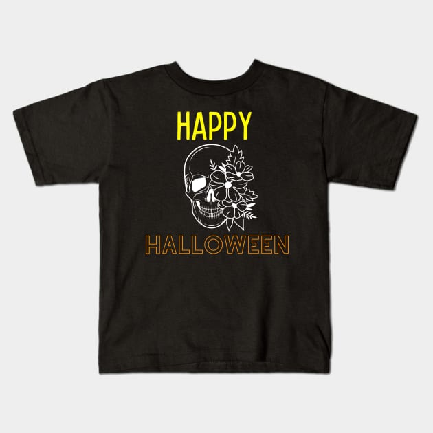 Happy Halloween Kids T-Shirt by NICHE&NICHE